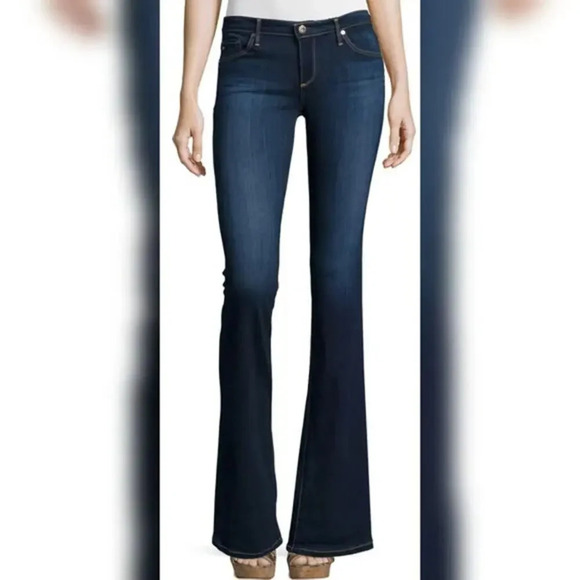 ADRIANO GOLDSCHMIED The Angelina Petite Bootcut Jeans Size 27 Dark Wash Y2K - Picture 1 of 9
